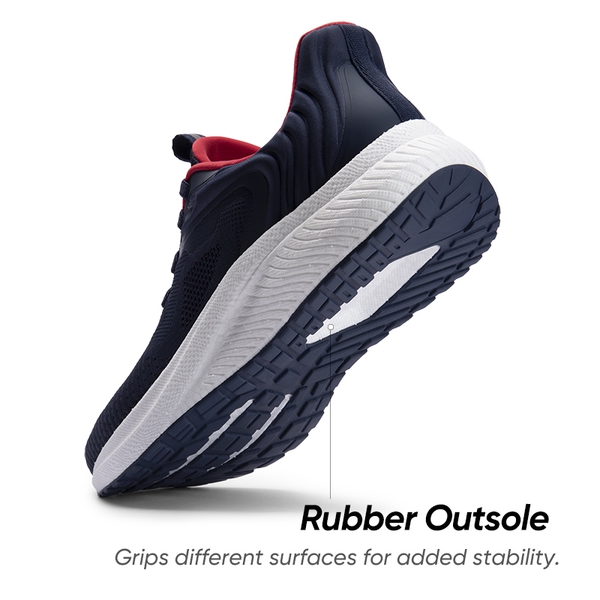 Men's Knitted Comfortable Walking Sneakers - NAVY - 3